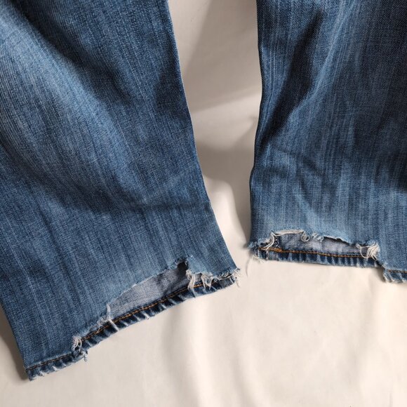 Armani Exchange 2014 Blue Denim Jeans Straight Leg Distressed, Size 34 - Picture 6 of 10